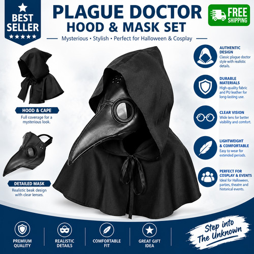 Plague doctor mask cloak - doctor,