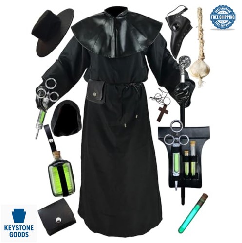 Plague doctor costume full set - full,
