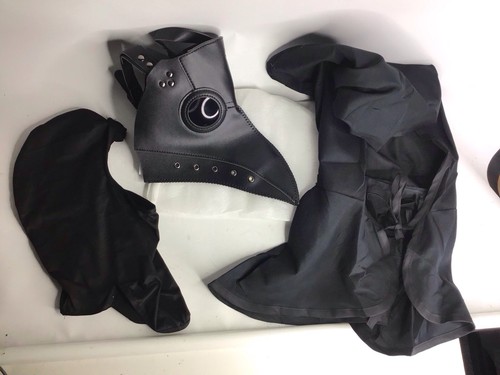 3pc black cloak mask - black,