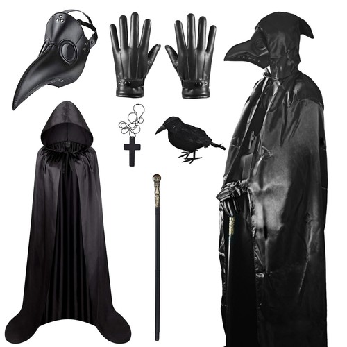 Plague doctor mask costume - mask, set